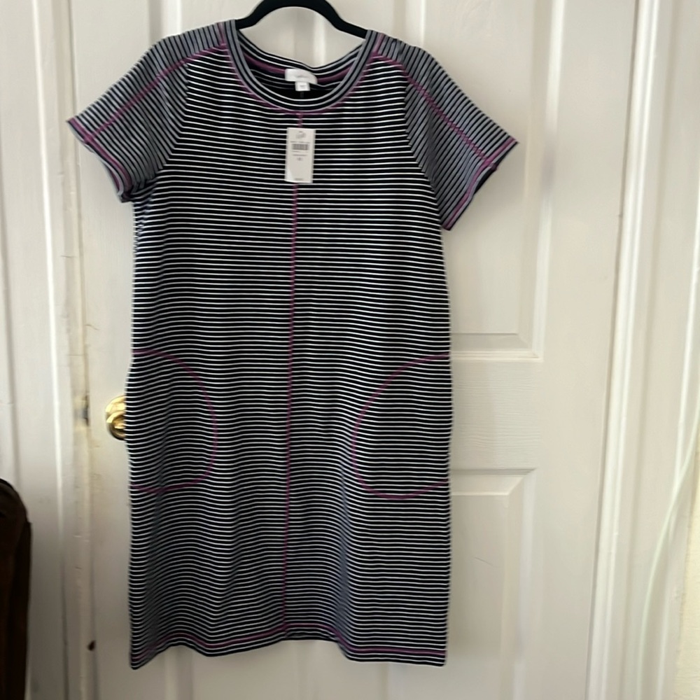 J. Jill Fit elevate Terry contrasting-stitch dress